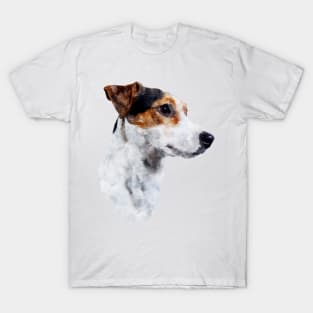 Dramabite Watercolour Jack Russel Puppy Dog T-Shirt